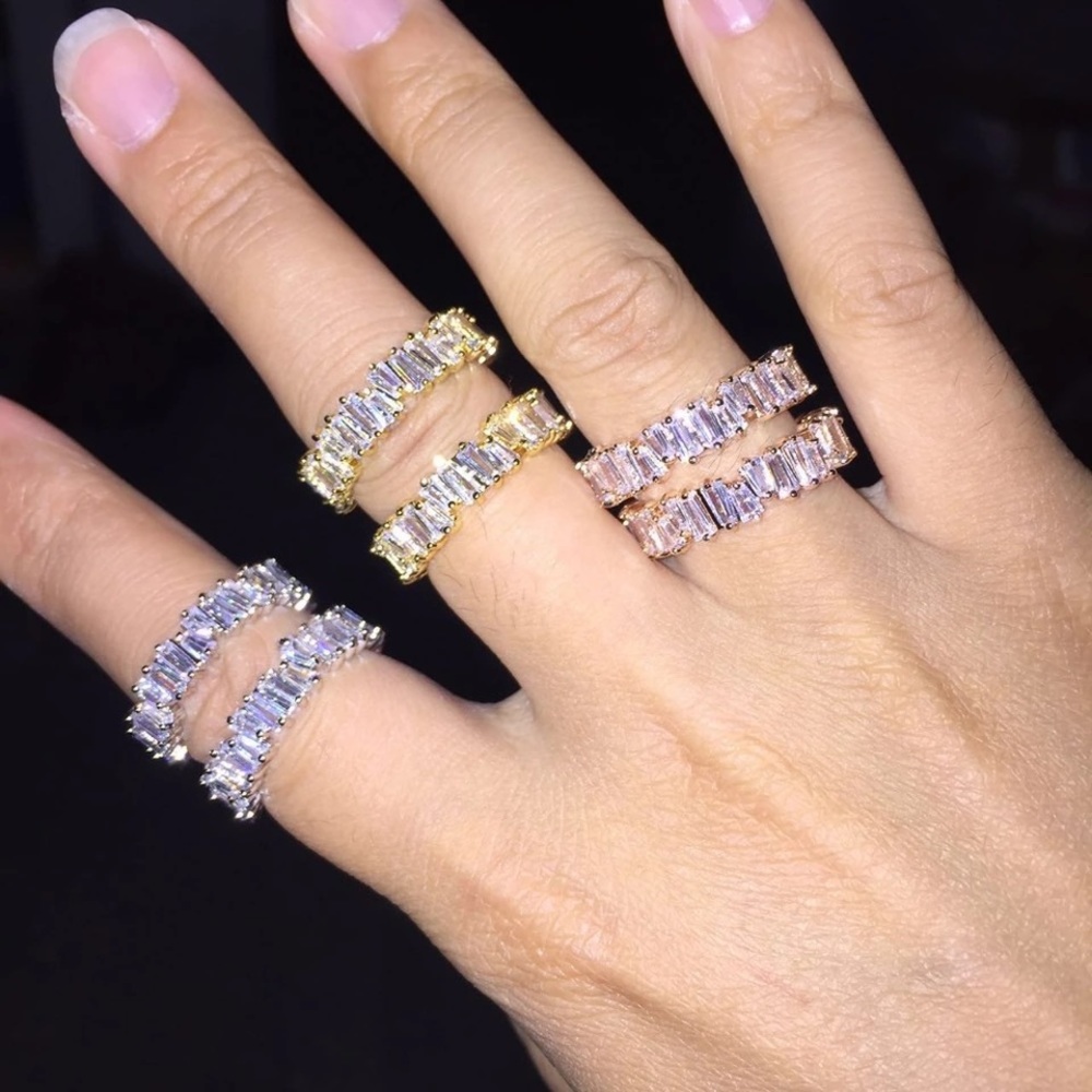 New! Stack Baguette rings
